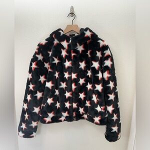UGG Mandy Star Faux Fur Jacket Large